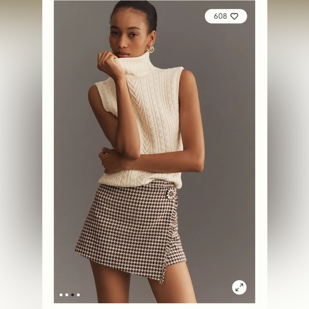 Anthropologie Corey Lynn Calter Houndstooth Skort